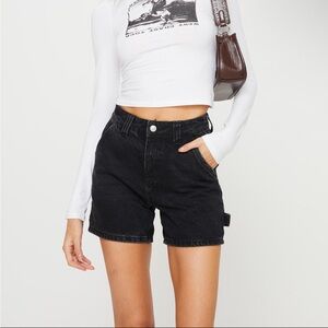 Princess Polly Lou Carpenter denim shorts